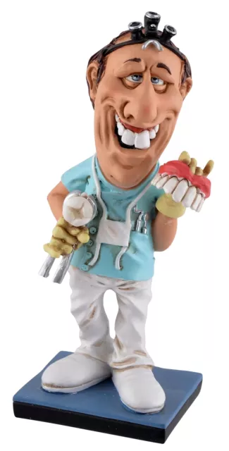 Zahnarzt Dentist mit Zange und Gebiss 17 cm Beruf Funny Figur