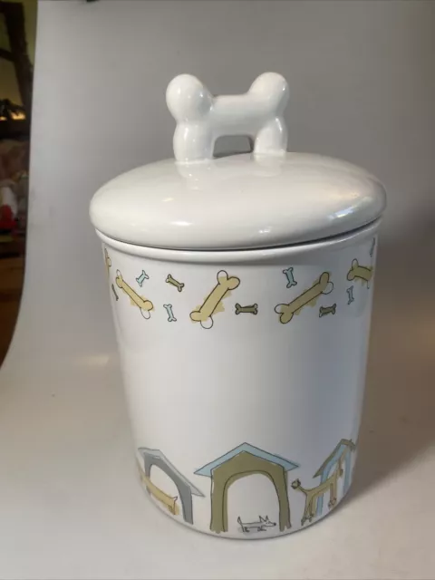 RAE DUNN Canister FETCH Pet Cookie Dog Jar Airtight Lid - Magenta Artisan  Collec