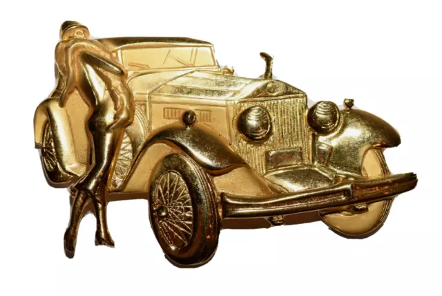 Vtg Jonette JJ Parklane 1930s Car with Lady Gold Tone Pin