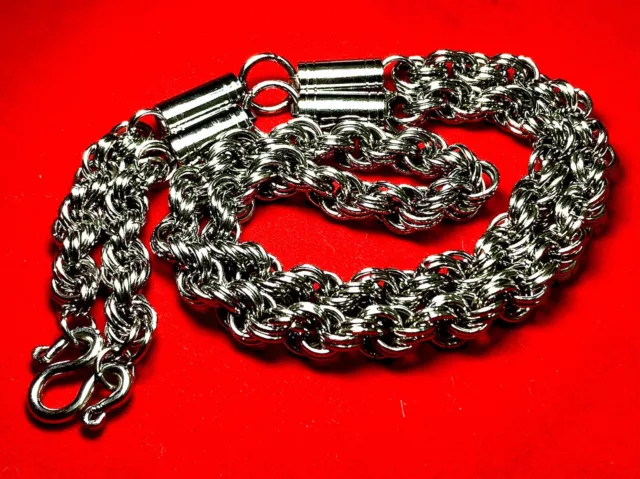 Necklace Men Chain Thai Buddha Amulet Necklace Stainless Steel Charm Lucky N002