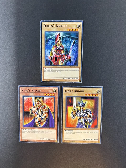 YuGiOh Set (Jack, Queen And King’s knight) NM SDMY-EN013 SDMY-EN014 SDMY-EN015