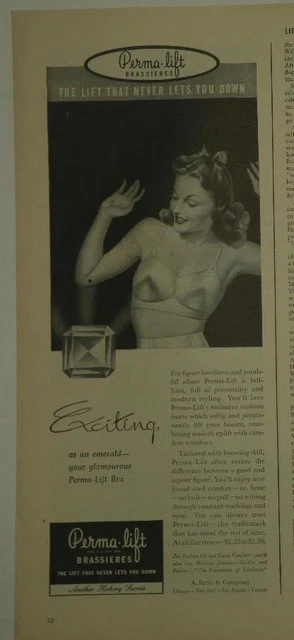 Magazine Ad* - 1945 - Perma-Lift Bra's - World War II - (#2)