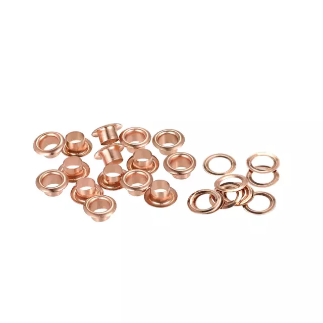 Œillets Rondelles 11 x 6 x 5mm Fer Trou Creux Rivets Œillets Or Rose 300 kit