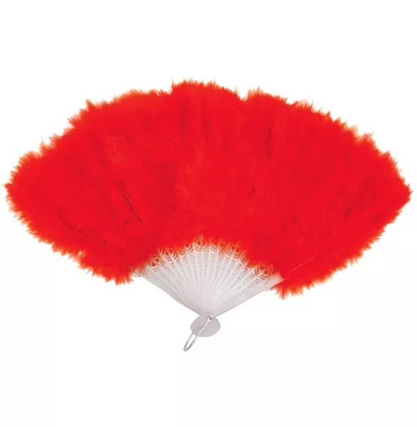 Fluffy Feather Hand Fan Burlesque Fancy Dress Dance Party Folding Fans