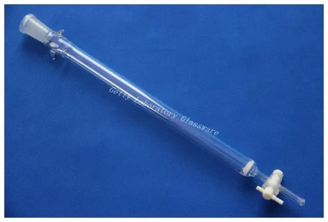 125ml Lab Glass Chromatography Column, ID 20mm, Column Length:300mm, 24/40 joint