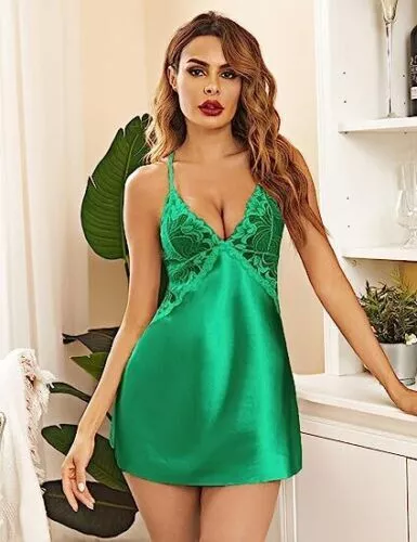 Womens Sexy Lingerie Sleepwear Nightwear Underwear Teddy Babydoll Lace Dress Set 3