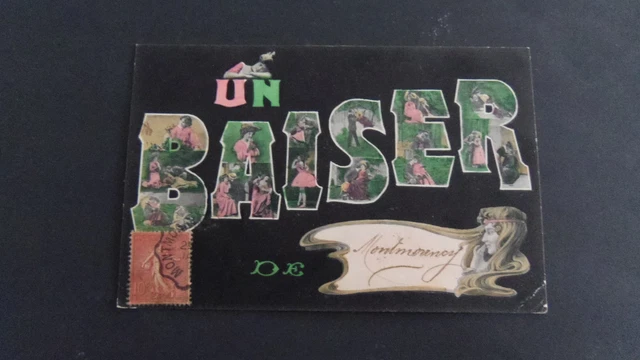 CPA 95 un baiser de Montmorency