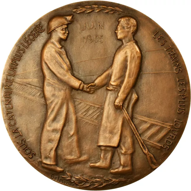 [#715252] France, Médaille, Société Nationale des Chemins de Fer Français, 1955