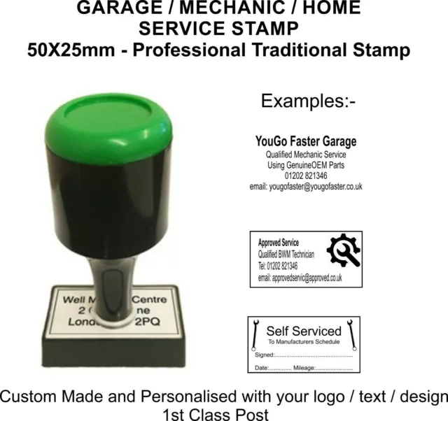 Personalised Custom Logo, Address & Name, bespoke Rubber Stamp