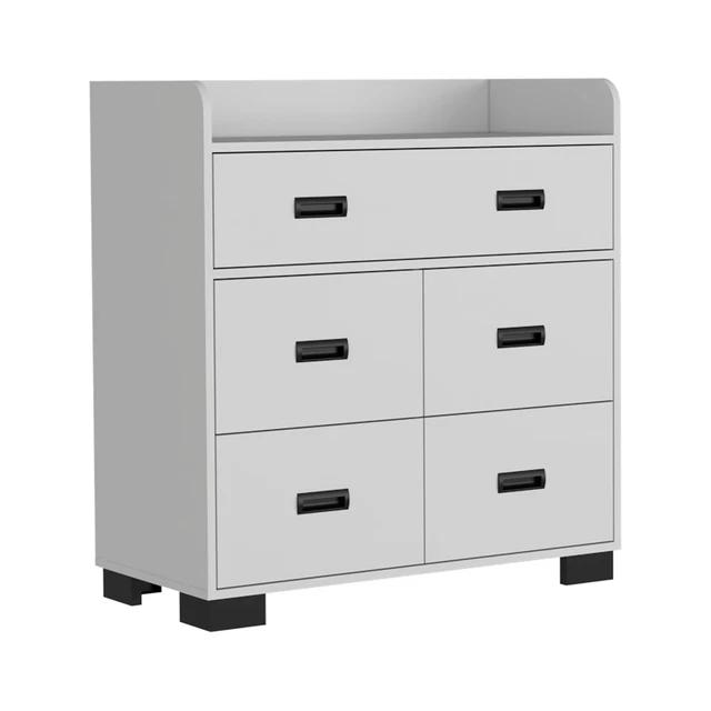 Alyn 33-inch Wide Dresser with 4 Legs, 4 Drawers, 1 Double