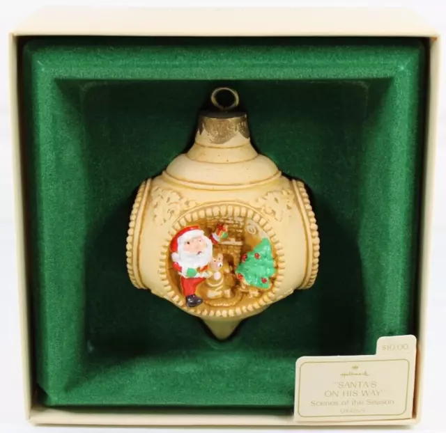 Hallmark Santa's On His Way Scenes Of The Season Keepsake Ornament Vintage 1983