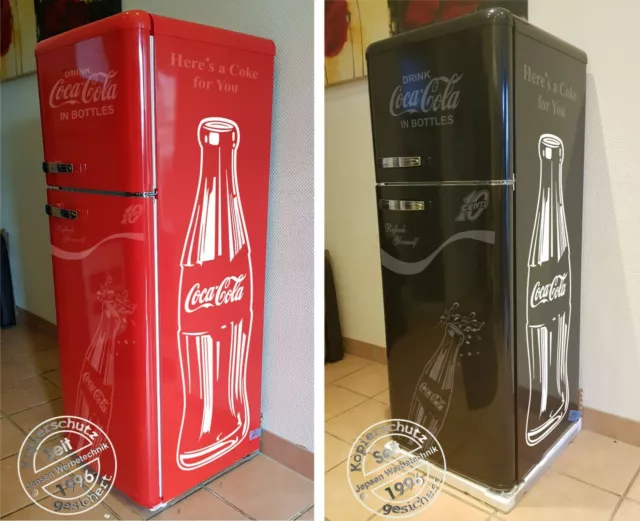 Coca Cola Aufkleber 120x34cm Bottle B1 XXL z.B. für Kühlschrank - Tür - Farbwahl