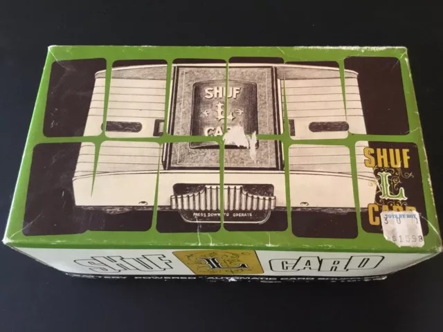 Vintage Shuf-L-Card Automatic Card Shuffler With Original Box-Never Used-Japan