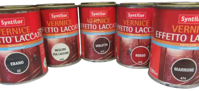 Syntilor Vernice effetto laccato Poliert 0,25 L Lackierung Basis Wasser Geruch-