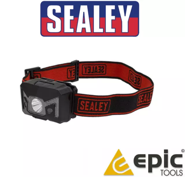 Sealey 3w Cree Xpe LED Rechargable Head Torch Lamp With Sensor HT102R