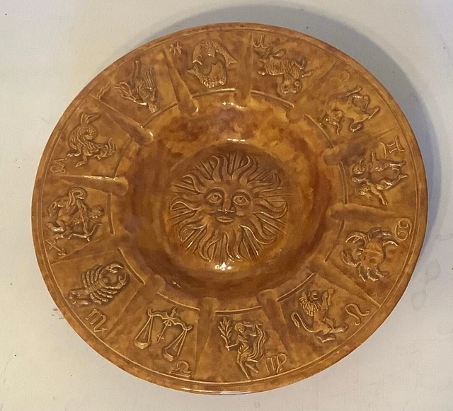 VINTAGE 1960'S ZODIAC Symbols Ceramic Ashtray , Astrology, Astrological ...