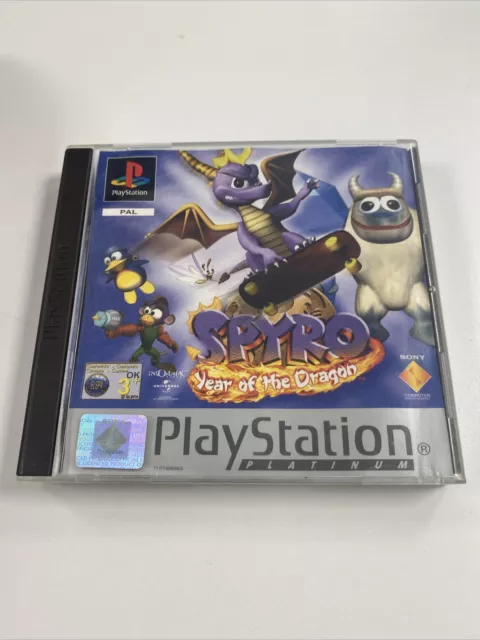 Spyro Year of the Dragon - Black Label - PS1 game - *no manual*