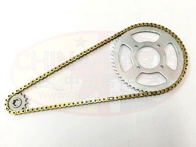 Heavy Duty O RING Chain & Sprockets Set GOLD for Pulse Adrenaline (Rear Disc Mod