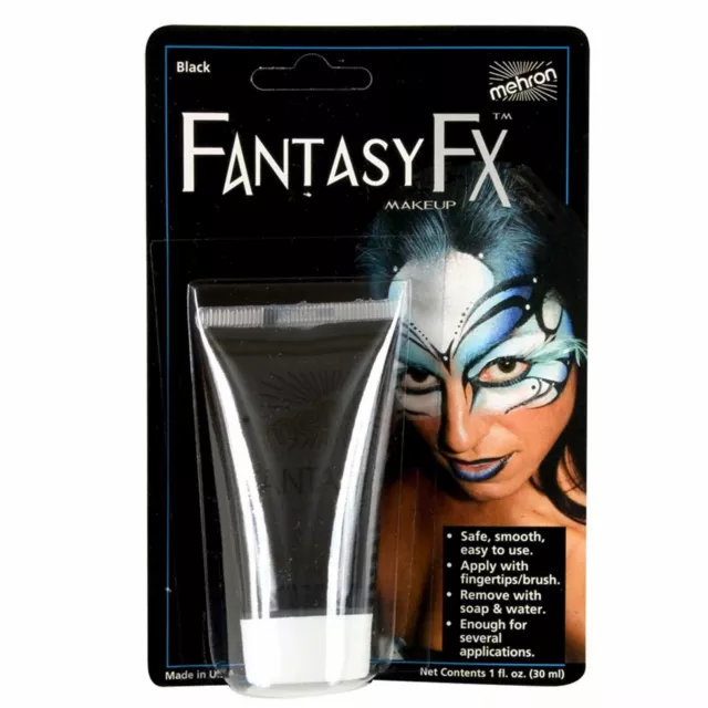 Mehron Fantasy FX Black Face Body Paint Professional Halloween