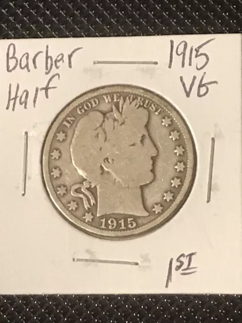 1915 VG Barber Half Dollar *KEY DATE* Very Nice Eye Appeal