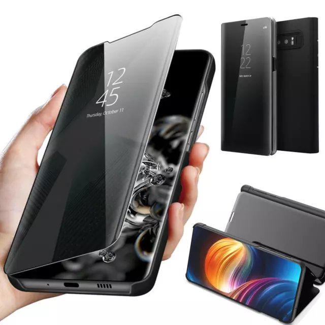 Handy Hülle für Samsung Galaxy iPhone Huawei Smart View Cover Schutzhülle Tasche