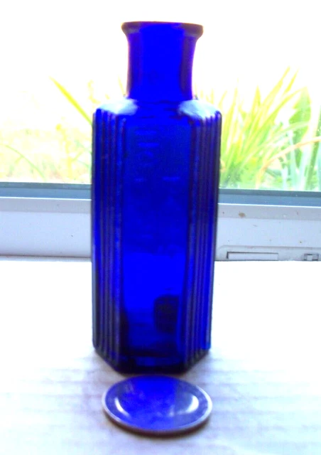 Nice Rare 6 Sided Ridge Poison Embossed, Poison, Not To Be Taken(Cork Inside)