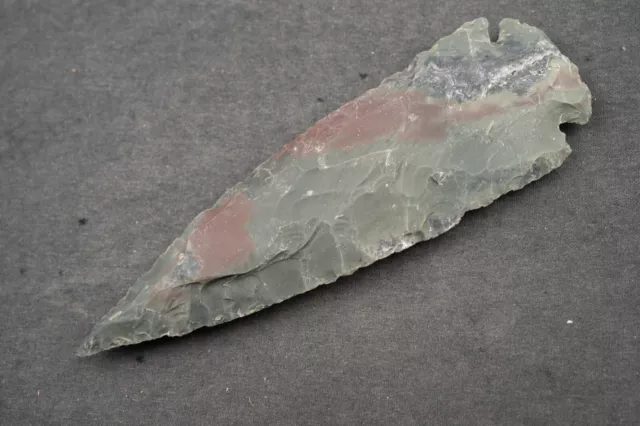 4.8" Flint Spearhead AMAZING COLOR USA Spear Point Knife Blade Arrowhead 531