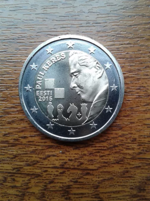 pièce neuve estonie 2 euros 2016 "paul keres"