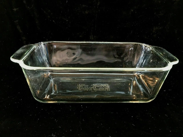 VINTAGE PYREX 213-R Clear 1.5 Qt 1.5 L Rectangular Baking Dish/Loaf Pan ...