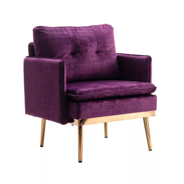 Chaise Accent Single Sofa Chair Arm Chairs lounge chair With Golden Metal foot