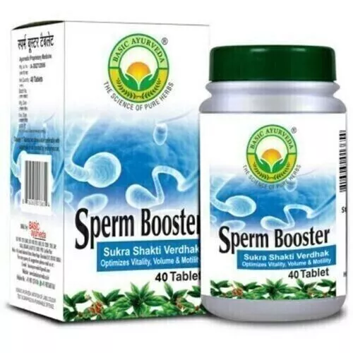 Basic Ayurveda Sperm Booster (40 Tab) helpful in boosting sperm count- FREE SHIP