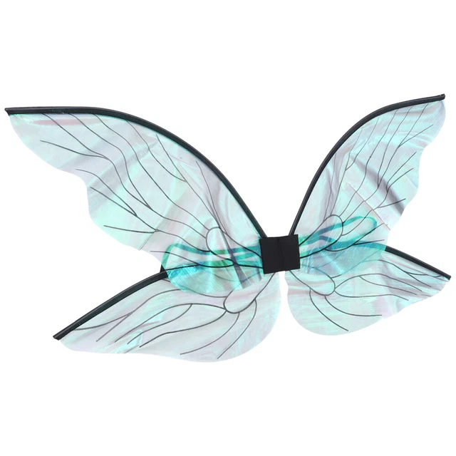 Holibanna Ailes De Fée Cosplay Bleu – Ailes Légères Fil & Tissu, Accessoire Déguisement Adulte & Enfant, Parfait Carnaval, Halloween, Photo & Spectacle