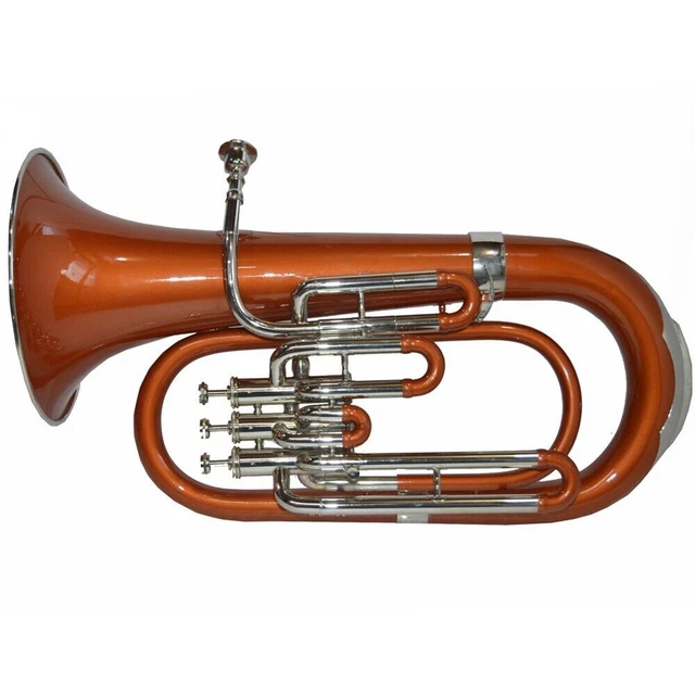 Euphonium 3 Valve Bb Pitch With Including Mouthpiece & Carry Case Glove (Copper)