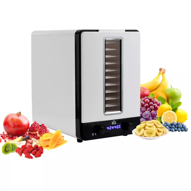 HOMCOM 550W 11 Tier Food Dehydrator for Fruit Meat Vegetable Jerky Pet Treat