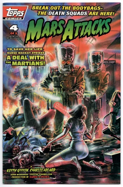 Mars Attacks #4 - 1994 Topps Flip-Book Comic - 9.6 Or Better