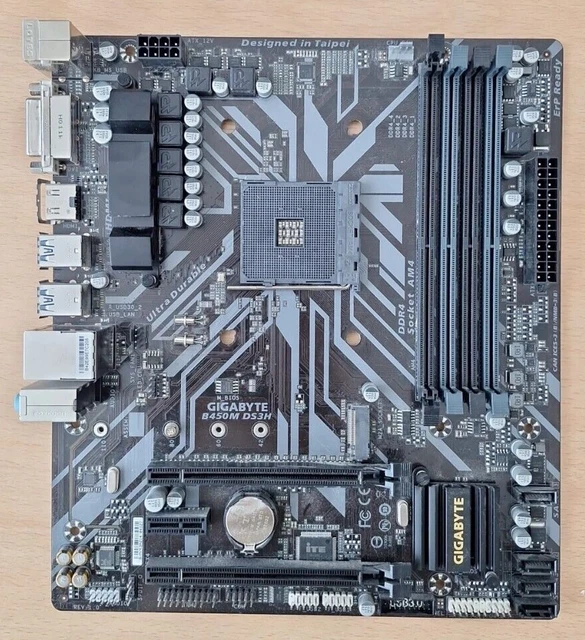 GIGABYTE B450MDS3H AMD B450 (Socket AM4) DDR4 MicroATX Motherboard £