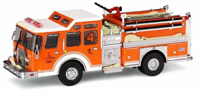 Code 3 12345 "2001 Firehouse Expo E-One Cyclone II (Pumper #4)" 1/64 Fire Truck
