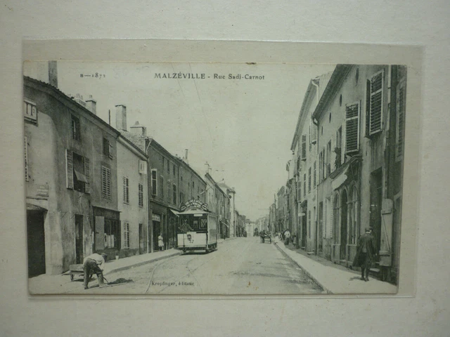 Carte Postale  /   Malzeville   Rue Saint Carnot       Tramway