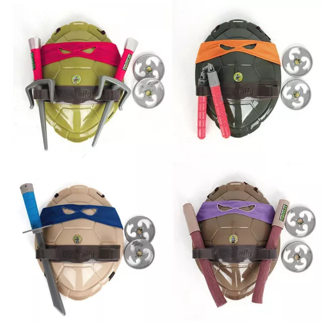 Kids Boys Teenage Ninja Turtles Party Costume Back Shell Mask Cosplay Props Toys