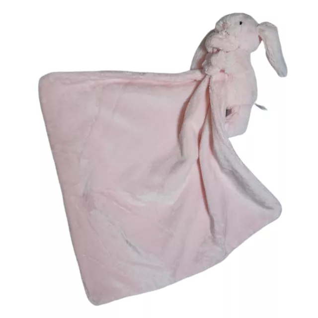 Jellycat Pink Bashful Bunny Rabbit Security Blanket Soother Security Lovey Plush