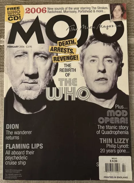 Mojo Mag Issue #147 - Feb 2006 - THE WHO FLAMING LIPS THE STROKES RADIOHEAD 🚫💿