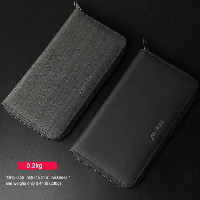 Men Wallets with Coin  Dollar Long Money  Purse Waterproof 6 inch Phone Bag