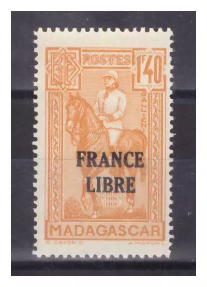 Madagascar  .N ° 246 .  1 F 40   France  Libre  .  Neuf **. Superbe .