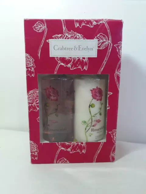 Crabtree Evelyn Rosewater Eau de Rose Body Lotion & Bath Shower Gel Set 8.5 each