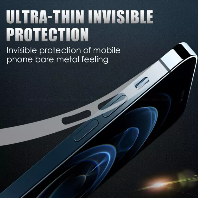 2Set Clear Phone Side Film For iPhone 14 13 Frame Protector Border Film Stikcer