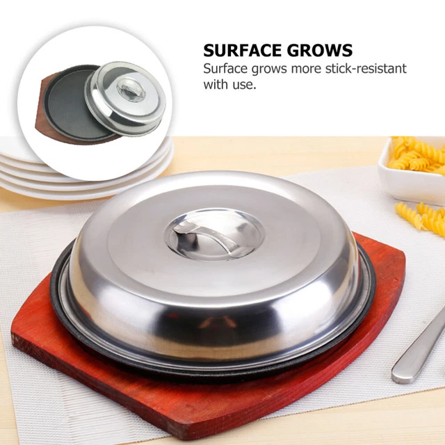 OUTDOOR MEAT GRILL Plate Bbq Stovetop Pan Steak Griddle Plate £23.89