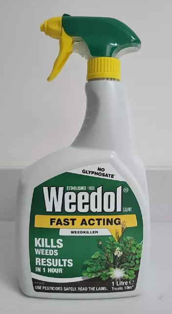 Weedol Fast Acting Weedkiller 1L Ready To Use Spray Gun Weeds Roots Path Patio