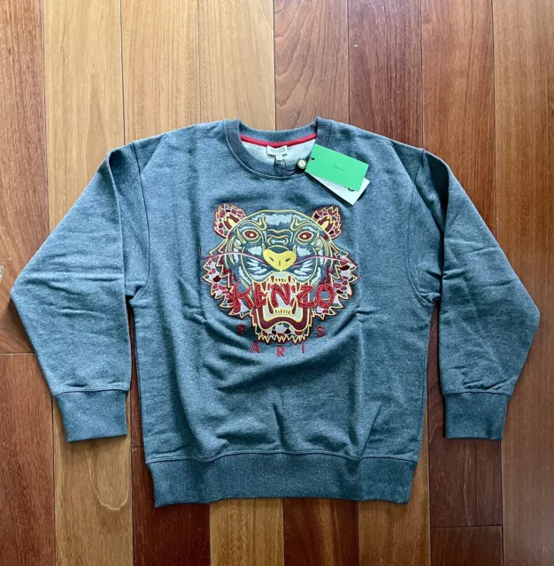 Kenzo Women’s Grey Limited Edition Dragon Tiger Sweatshirt