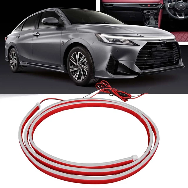 For Toyota Yaris 71" Car Engine Cover lamp Daytime Running Decor LED Strip Light