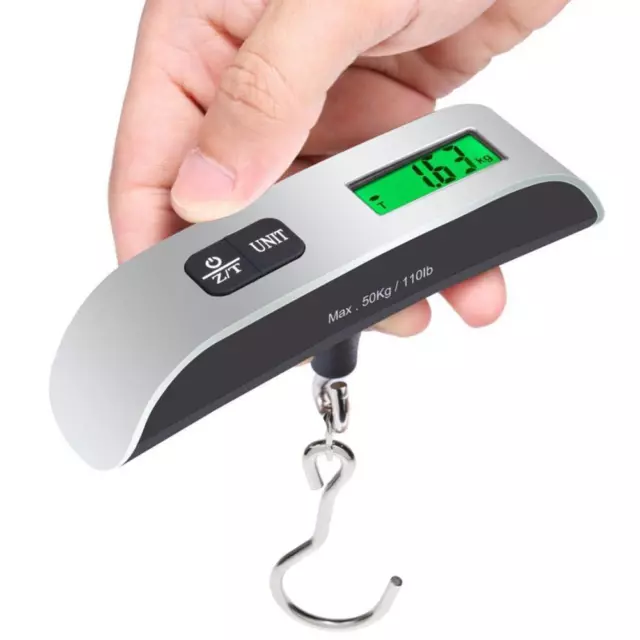 Portable Digital Luggage Scale Hanging Weight Electronic LCD GXxpa 50kg/10g O0V1